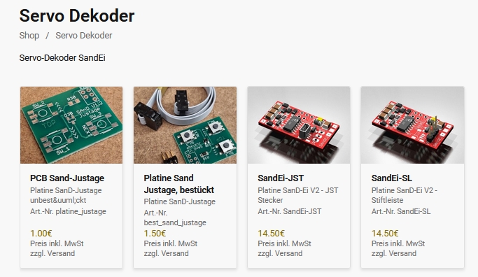 Die SandEi Decoder sind jetzt wieder lieferbar!